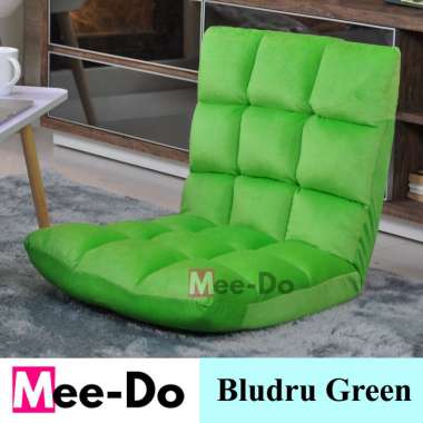 Mee-Doo Tatami Bludru Kursi Lesehan / Kursi Lantai / Sofa Lantai Bludru - Hijau