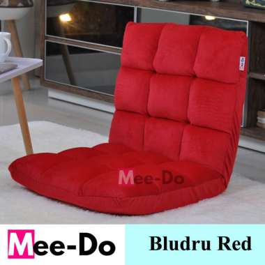 Mee-Doo Tatami Bludru Kursi Lesehan / Kursi Lantai / Sofa Lantai Bludru - Merah