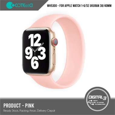 COTEetCI W58 Liquid Silicone Band Strap for Apple Watch 1-6 SE 38/40mm Pink