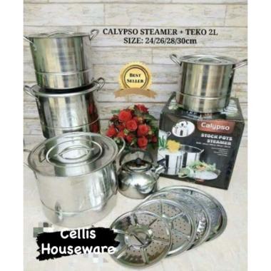 Calypso Stock Pot Steamer + Kettle 2 liter - Stainless CL-01