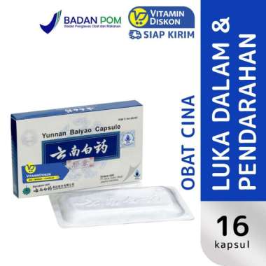 YUNNAN BAIYAO CAPSULE 16 CAPS OBAT LUKA DALAM, PENDARAHAN, OPERASI SSA