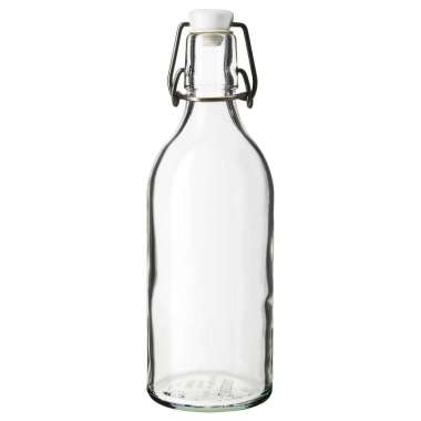 Ikea KORKEN Botol dengan penutup, kaca bening, 500 ml