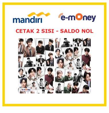 Kartu MANDIRI E-MONEY BTS 12 Kpop etoll Custom Emoney [ SALDO NOL / 2 SISI ]