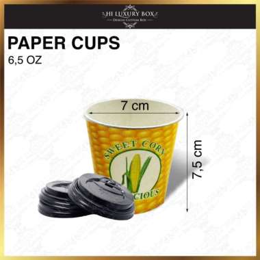 Cofee Cup Corn 6,5 oz | Gelas Jasuke Motif | Gelas Kopi | Papercup| Sweet Corn