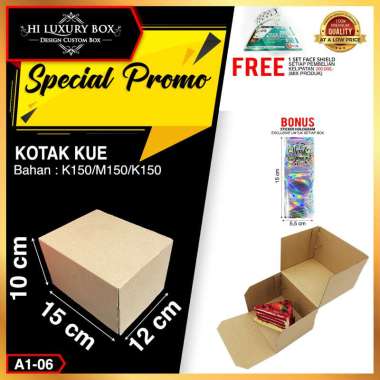 Kotak Kue | Dus Kue | Kotak Packing Kue | Kardus Polos | Murah 15x12x10