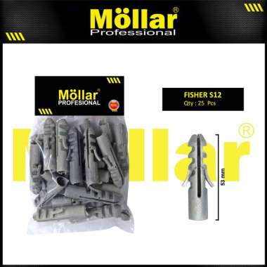 MOLLAR 93-132 Fiser S12 Nylon Baut Sekrup Tapping Screw - 25 pcs