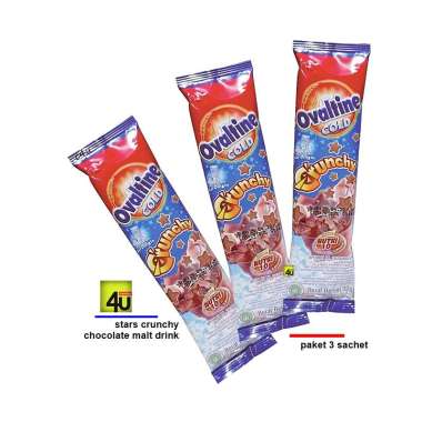 Ovaltine COLD CRUNCHY Chocolate Malt Drink [Paket 3 sachet]