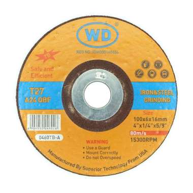 WD Batu Gerinda 4 x 6 Grinding Wheel 4" 4x6 Orange