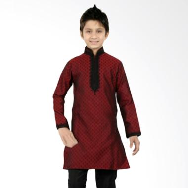 GBS.Sens Embordiery Jeans Setelan Pakaian Koko Anak - Red Black