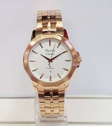 Alexandre Christie AC8647MD Classic Jam Tangan Pria Stainless Steel Rosegold