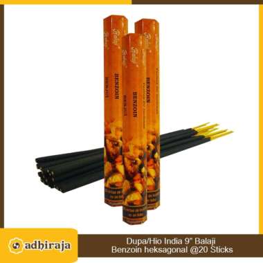 Dupa/ Hio Wangi Harum 9" Balaji Benzoin heksagonal @ 20 sticks