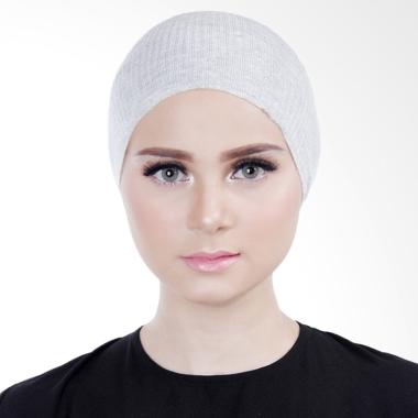Cantik Kerudung Lizzie Inner Rajut Bandana - Light Grey