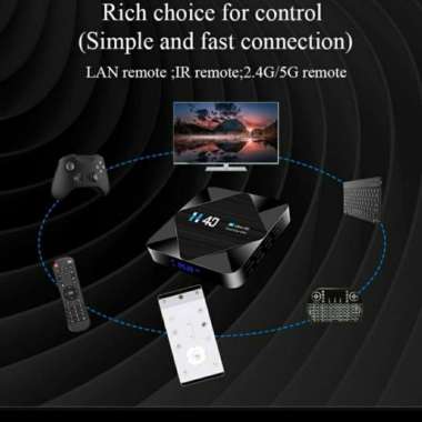 H40 Android TV Box Allwinner H616 RAM 4GB ROM 64GB New Android 10.0 Hitam