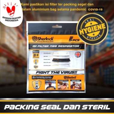 FILTER CARBON RESPIRATOR N99 SHERLOCK ( 5 PCS / pack for Masker Kain )