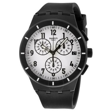 Swatch Twice Again Jam Tangan Pria - Hitam [SUSB401]
