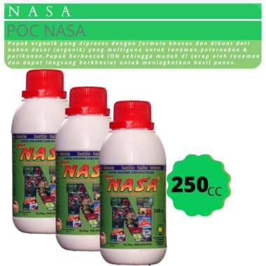 Pupuk Organik Cair Nasa 250cc - Pupuk Cair Multifungsi - Pupuk Buah Sayuran Bunga - Pupuk Ternak