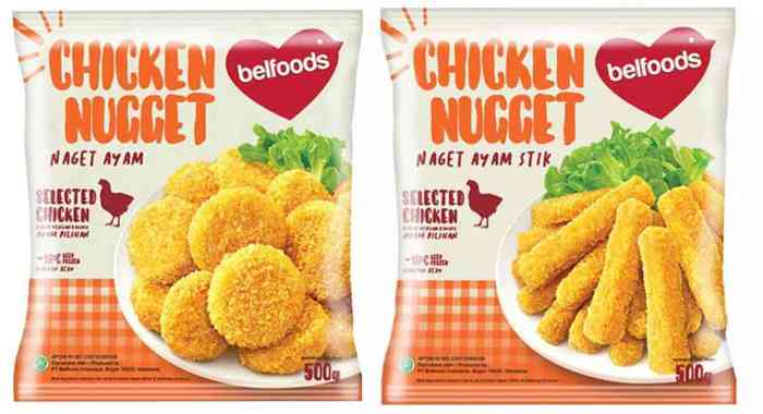 Promo Harga Belfoods Nugget Chicken Nugget Stick 500 gr - Blibli