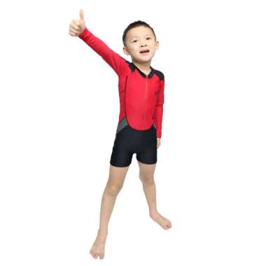 Lasona Kids Swimsuit Baju Renang Anak Laki TRJ-G3246-L4 10 Red Black