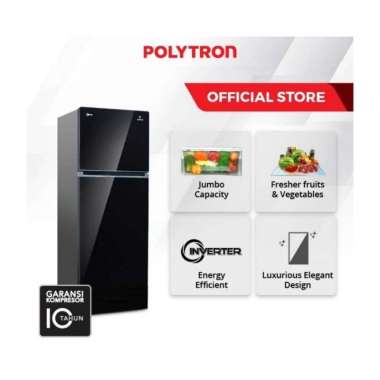 Kulkas Polytron 2 Pintu Belleza Jumbo PRW 23VX Inverter - 220 Liter