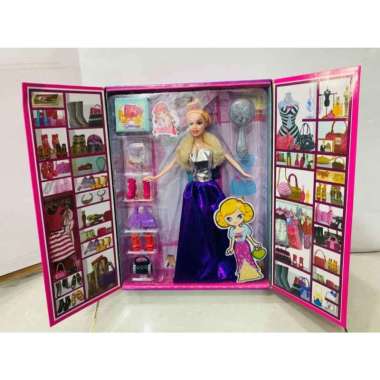 Mainan Anak Boneka Barbie Atinil Dressing Wardrobe WX82