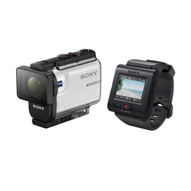 SONY HDR-AS300R Camcorder with Live View Remote - White