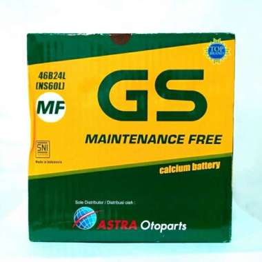 Aki Mobil GS ASTRA Type GS MF NS60L 45AH 12 V GSMF NS60L " 55679 "