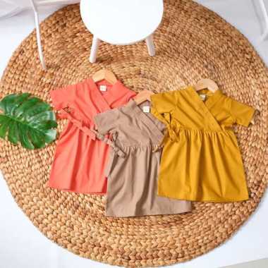 CAVIAR WEAR DRESS ATASAN ANAK 3-4th KATUN JEPANG KIMONO ANAK-caviarwear Orange