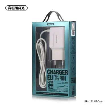 New Remax Charger 2 Port Usb Fast Charging 2.4A Kabel Micro Usb Rp-U22 Pro Tren