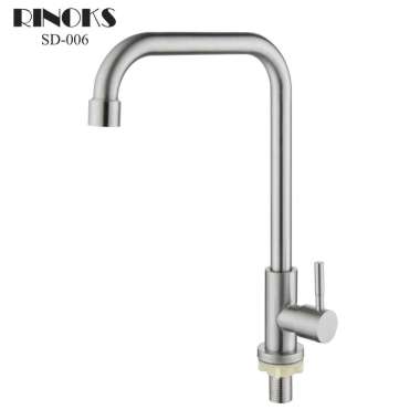 RINOKS Keran angsa fleksibel tanam stainless steel 304 kuningan 360°
