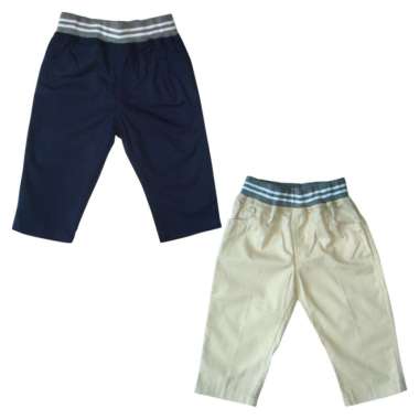 PLEU Celana Panjang Rib Stripe Celana Anak Bayi Laki laki 18 bulan Navy