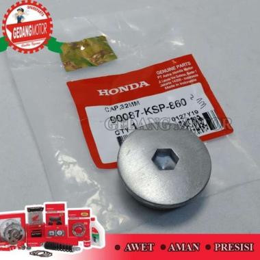 Honda Genuine Part Tutup Magnet Kunci L Cap 32Mm Gl Megapro Tiger Ori Ahm 90087-Ksp-860 Silver