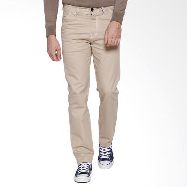 Oliveinch Slim Tapered Basic Long Chino Pants - Cream