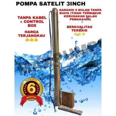 MAXPUMP 3SDM3/16 Pompa Satelit 3 inch 0,75 HP / Submersible Pump / Pompa Sibel / 550wat