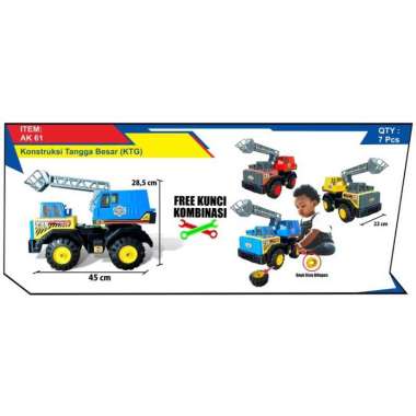 Truk Konstruksi Tangga Besar KTG / Mainan Truk Konstruksi / AK61