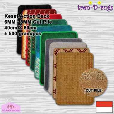 Tren-D-rugs - Keset kaki polos motif alas lantai dapur kamar mandi pintu masuk bulu halus cut pile d