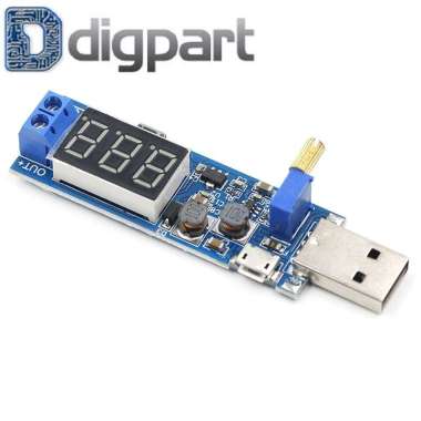 Converter USB Step Up Down DC-DC 5V ke 1.2 -24V dengan LED Digital Input