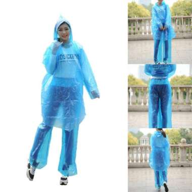 JAS HUJAN SETELAN Plastik Tebal TEBU Set JAKET CELANA Murah Cowo Cewek Hijau