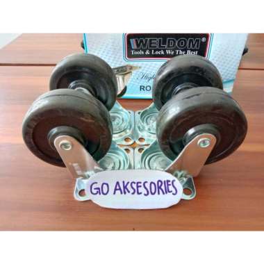 Roda Troli Karet 3 Inch / Roda Etalase / Roda Caster Karet 3" WELDOM