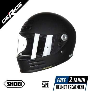 Helm SHOEI GLAMSTER MATT BLACK Full Face Helm Classic SNI