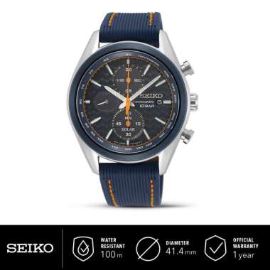 Jam Tangan Pria Seiko Solar Chronograph SSC775P1 Silicone Macchina Sportiva Original