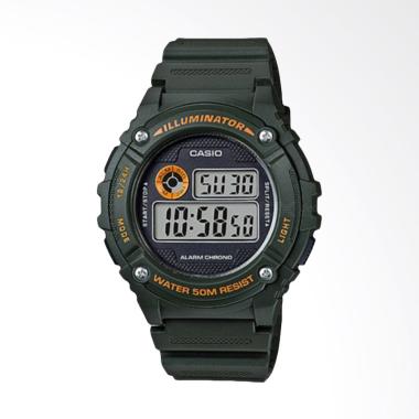 CASIO Standard Jam Tangan Pria - Green W-216H-3BVDF