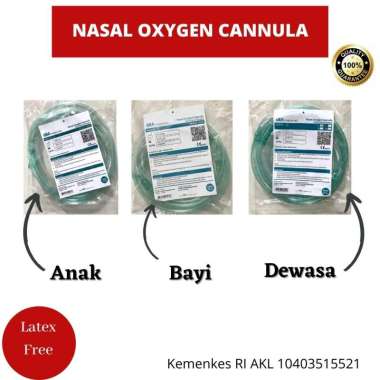 NASAL OXYGEN Cannula ANAK/ DEWASA/ BAYI Selang Oksigen / Nasal Oxygen Nasal Oxygen Bayi