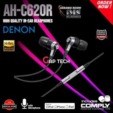 Denon AH C620R / AH C620 R / AHC620R / C 620 R Hi-Res In-Ear Headphone Original