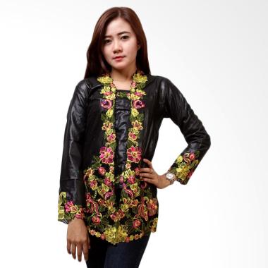 Batik Distro BA6119 Renda Panjang Kebaya Wanita - Hitam