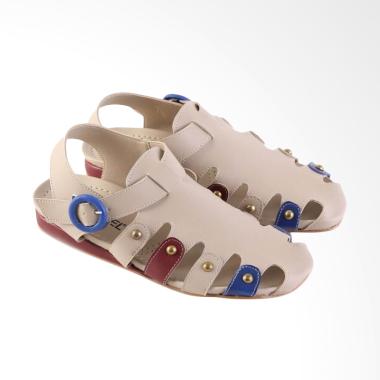 Garsel L384 Synthetic Fashionable Flat Shoes Woman - Cream
