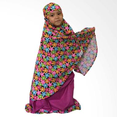 Mukena Dinda SK 19 Set Mukena Anak - Flower Fuchsia