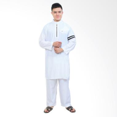 JCFASHION Nabawi Setelan Pakaian Muslim Pria - White [Size XL]