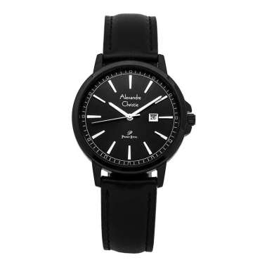 Alexandre Christie Primo Steel AC 1014 LDLIPDG Ladies Black Dial Black Leather Strap [Machtwatch] Hi