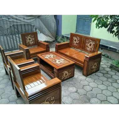 kursi minimalis jati kursi tamu minimalis Coklat