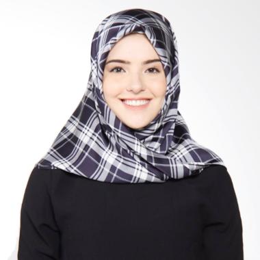 Rauza Rauza Katya Midi Hijab Square - Royal Blue Pinstripe Pattern